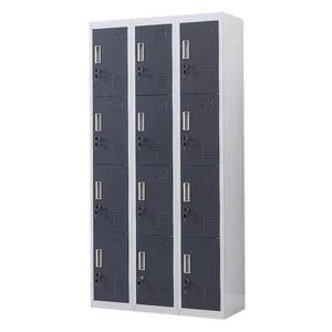 12-Door Locker for Office Gym Shed School Home Storage - Standard Lock with Keys - Picture 1 of 12