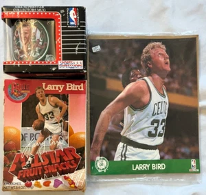 Larry Bird Coffee Mug NBA Poster Fruit Snacks Memorabilia Bundle Factory Sealed - Picture 1 of 10