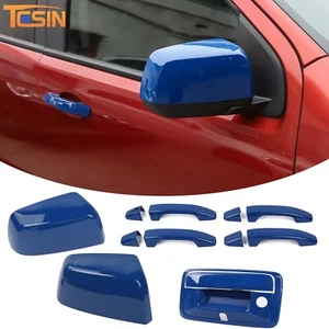 Blue Door Handle Trim Tailgate Covers Decor For Chevy Colorado Canyon 14-22 - Picture 1 of 22