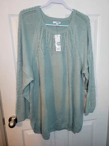 Sonoma 4x Sweater Womans Plus Blue Pullover Long Sleeve - Picture 1 of 5