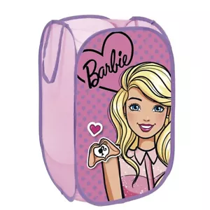 Genuino BARBIE Pop Up Room Ordenado Cesta Lavandería Bolsa de Almacenamiento NIÑAS - Imagen 1 de 3