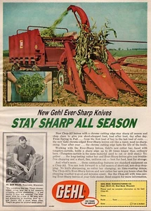 1962 Gehl Chop All Harvester Tractor Implement Original Color Ad  - Picture 1 of 1
