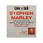 Live @ J&R Autographed Stephen Marley 25.5x24 Foamboard Personalized to J&R