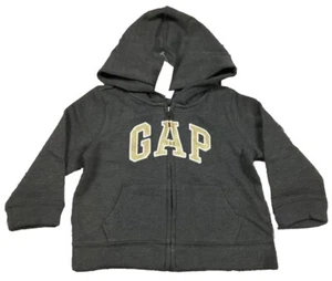 Gap Unisex Gray & Gold Hoodie Sweatshirt Jacket Sizes 2 Or 4 - Picture 1 of 2