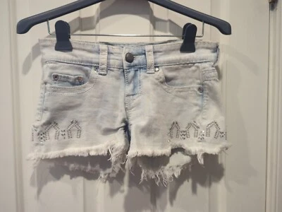 Daytrip Womens Leo Denim Jean Shorts Size 26 Inseam 3" Light Blue - Image 1 of 4