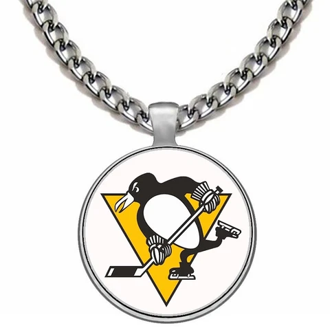Large Pittsburgh Penguins Stainless Steel Chain Pendant Necklace Free Ship D5 Cover