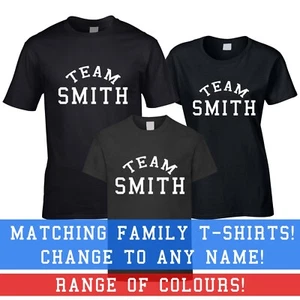 Camisetas a juego Team Family Name Cualquier nombre vacaciones hombre mujer niño apellido - Imagen 1 de 52