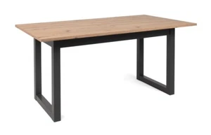 Esstisch 160x90 Eiche ausziehbar Küchentisch Ausziehtisch Industrial-Look - Bild 1 von 5