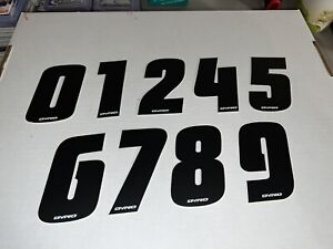 Old School DYNO Black/White Stadium Stickers for Number Plates 4" Tall Lot Of 9