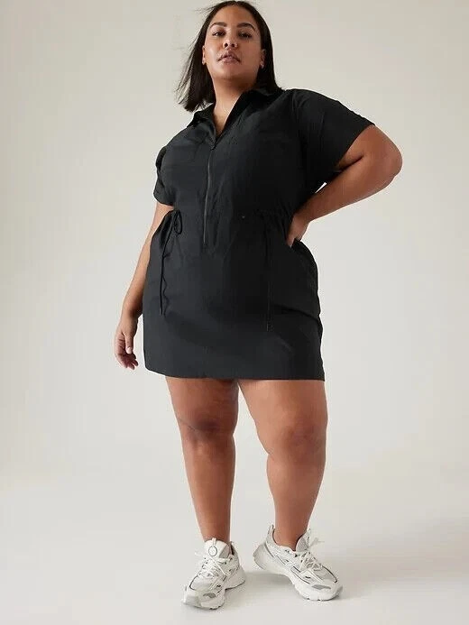 ATHLETA Topspin Dress | Black 2X #534777