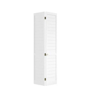 eightdoors Closet Doors 30"W Solid Core Pine Bi-Fold Wood Smooth White Finished - Picture 1 of 10
