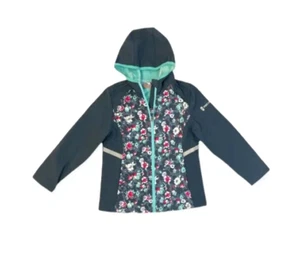 Free Country Girls Softshell Stretch Hoodie Jacket Floral/Navy/Teal Size 14/16 - Picture 1 of 7