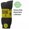 Mens Black Warm Thermal Socks Winter Outdoor Work Size UK Thick Heavy Duty Pair