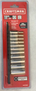Craftsman 1/4 in. Drive SAE 6 Point Deep Socket Set with holder 11 pc. CMMT12050 - Picture 1 of 3