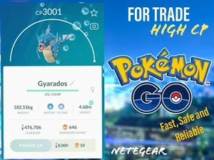 Pokémon Go HIGH CP Gyarados For TRADE || Buy 2, Get 1 FREE || #1 PoGo Trader 🔥 - Imagen 1 de 3