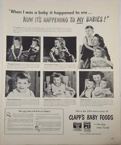 1946 Clapps baby foods vintage ad now its happening to my babies - Picture 1 of 1