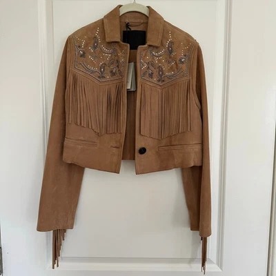 ALLSAINTS Corinna Shai Suede Jacket Size 6 - Image 1 of 4