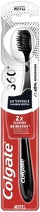Colgate Zahnbürste 360° Aktivkohle, mittel harte Borsten Handzahnbürste - Bild 1 von 6