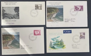 NORFOLK ISLAND 11 PRE DECIMAL FDC'S. 1960-1965 - Picture 1 of 3