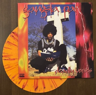 Gangsta Pat - Deadly Verses - 2020 Orange/Red Splatter LP - Memphis Rap - Image 1 of 4