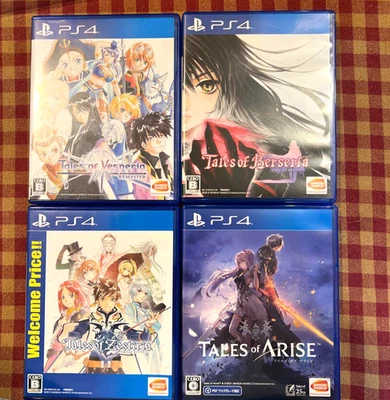 Lot 4 Tales of Vesperia ARISE Zestiria Berseria set PS4 Japan Tested - Image 1 of 2