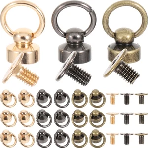 Remache de cabeza redonda atornillado 60 piezas con tachuelas de anillo de tracción hágalo usted mismo remaches artesanales de metal - Imagen 1 de 12
