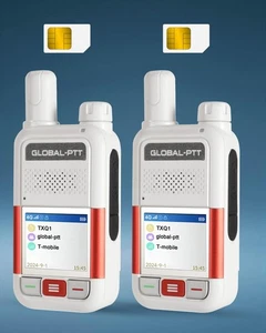 Global PTT 2-Pack PoC Radios Unlimited Range 4G Walkie Talkies - Nationwide C... - Picture 1 of 7