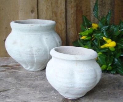 2er Set kleine Töpfe aus Terracotta Garten Terrakotta Deko Pflanzgefäß - Bild 1 von 2