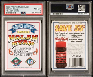 1993 PACIFIC/McCORMICK NOLAN RYAN MILESTONES PSA GRADED SET - Picture 1 of 21