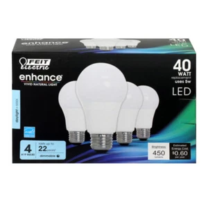 Feit Electric acre Enhance A19 E26 (Medium) LED Bulb Daylight 40 Watt Equivalenc - Picture 1 of 1
