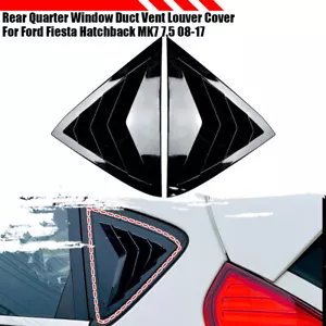 Gloss Black Rear Window Louver Cover For Ford Fiesta Hatchback MK7 7.5 2008-2017 - Bild 1 von 7