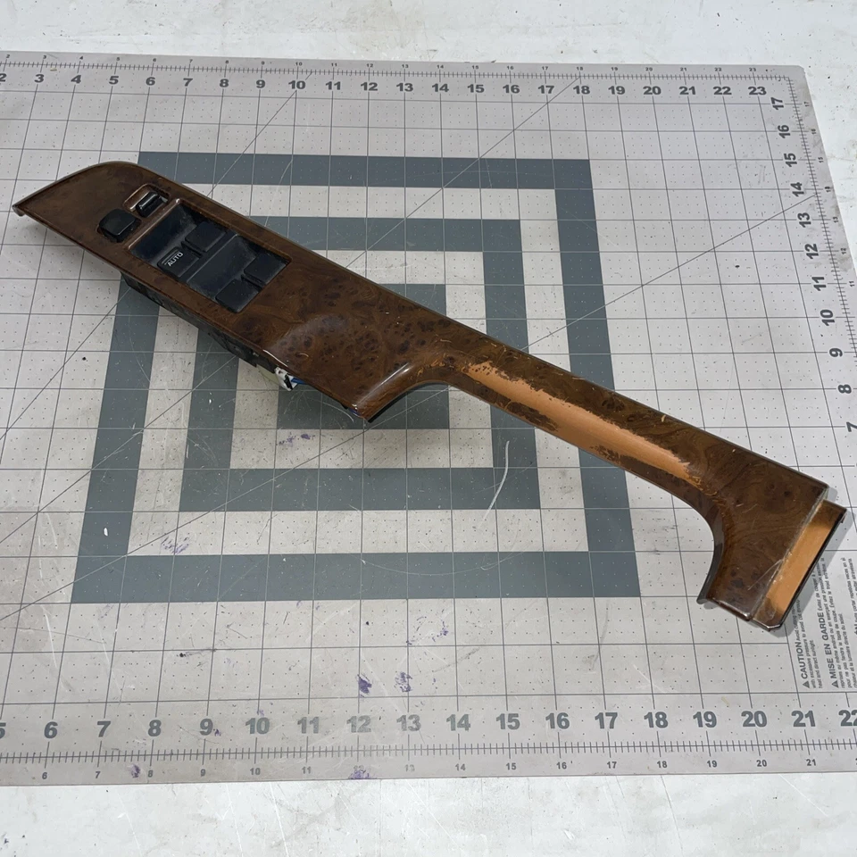 1996 1997 NISSAN PATHFINDER DRIVER MASTER POWER WINDOW SWITCH & BEZEL WOODGRAIN - Image 1 of 4