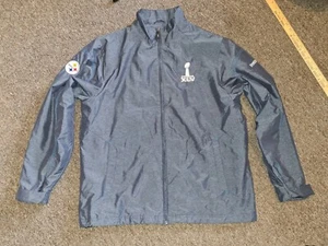 PITTSBURGH STEELERS SUPER BOWL XLV LINED LIGHTWEIGHT JACKET MEDIUM - Picture 1 of 11