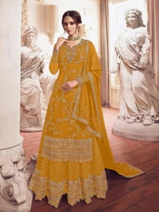 Indien Pakistan Bollywood Designer Salwar Kameez Kleid Pakistan Hochzeitsanzug - Bild 1 von 6