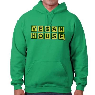 Funny Sarcastic Joke Vegan House Diet Humor Hoodie Hooded Sweatshirt Men Women - Image 1 of 4