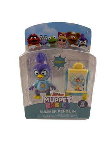 DISNEY JUNIOR MUPPET BABIES POSEABLE! SUMMER PENGUIN 2.5" FIGURE NEW IN PACKAGE Cover