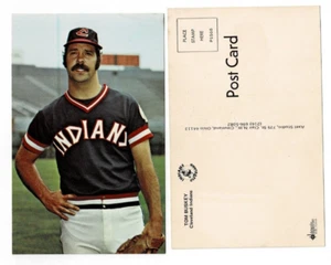 1975 Tom Buskey Cleveland Indians Team ausgestellte Postkarte blaues Hemd - Bild 1 von 1