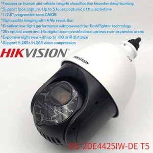 Hikvision Original 25X Zoom PTZ DS-2DE4425IW-DE T5 4MP IP Camera PoE Speed Dome - Picture 1 of 16