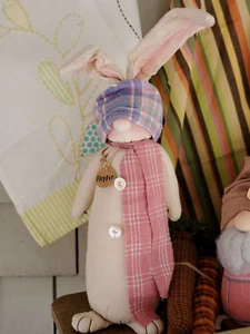Honey & Me Hase Puppe Flopper primitive Frühling Ostern Dekor 11,5 Zoll - Bild 1 von 4