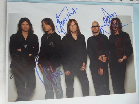 *FINAL COUNTDOWN* Excellent GENUINE Autographed EUROPE signed 8x10" photo + COA Cover