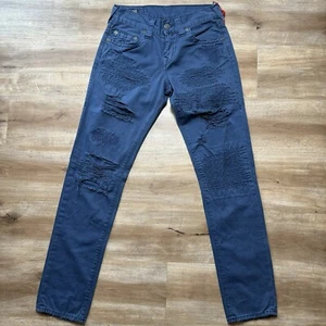 True Religion Geno Jeans Men’s 28 Actual* 30x32 Blue Relaxed Slim Streetwear - Picture 1 of 16