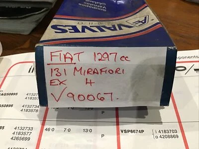 Fiat 131Mirafiori 1297cc Exhaust Valves 1974/76 - Image 1 of 3