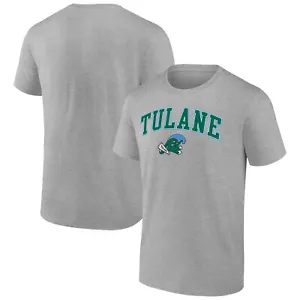 Men's Fanatics Heather Gray Tulane Green Wave Campus T-Shirt - Picture 1 of 3