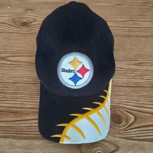 Pittsburgh Steelers Hat Black Yellow Vintage NFL Pro Line Authentic Reebok Cap
