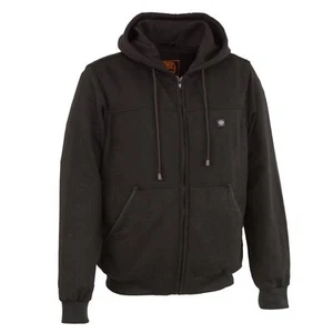 NEXGEN HEAT MENS BLACK JACKET HEATED HOODIE FRONT BACK HEATING - SACT - Picture 1 of 7