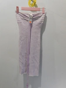 Full Tilt ärmelloses gestreiftes Kleid lila/weiß Größe Small brandneu - S - Bild 1 von 3