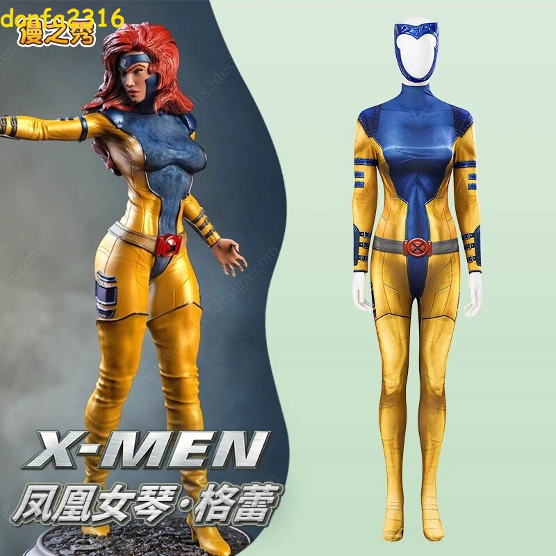 Marvel Comics Phoenix Jean Gris Cosplay Custome Trajes X-Men Monos Body Foto 1 de 4