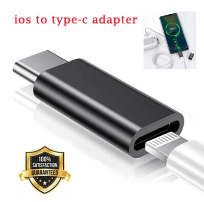 iPhone 8 pin Female to Male USB-C Type C Converter Adapter Charger For iPhone 16 - Image 1 of 4