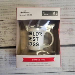Tazza Hallmark The Office Worlds Best Boss Dunder Mifflin 2" decorazione natalizia - Foto 1 di 5