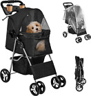 YITAHOME Pet Stroller, Foldable Cat Dog Stroller, Dog Pushchair, Dog Pram with